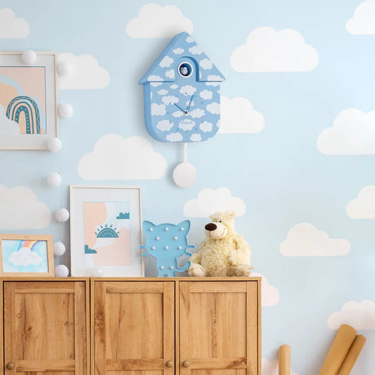 RELOJ CUCU DE PARED NUBES