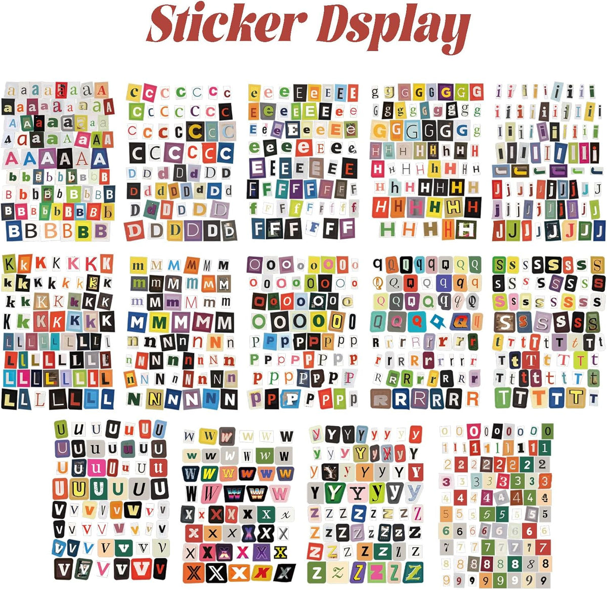 RANSOM LETTERS STICKERS