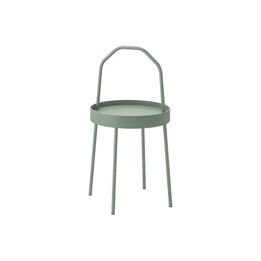 MESA REDONDA CON SOPORTE VERDE