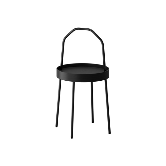 MESA REDONDA CON SOPORTE NEGRO
