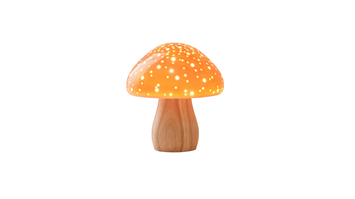 LAMPARA HONGO NARANJA