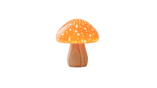 LAMPARA HONGO NARANJA