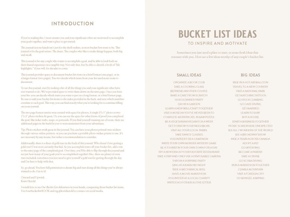 OUR BUCKET LIST ADVENTURES