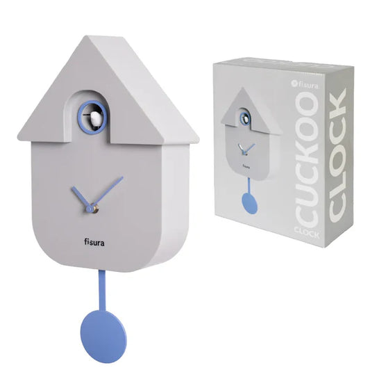 RELOJ CUCKOO DE PARED GRIS Y AZUL