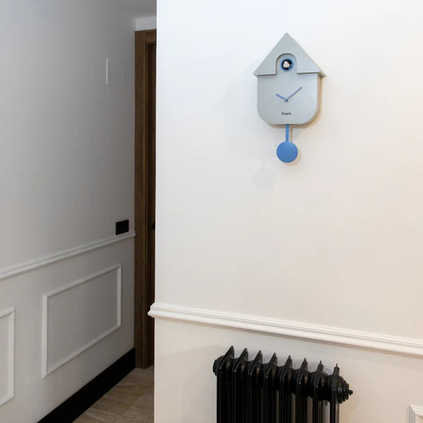 RELOJ CUCKOO DE PARED GRIS Y AZUL