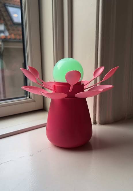 LÁMPARA FLORES ROSADA