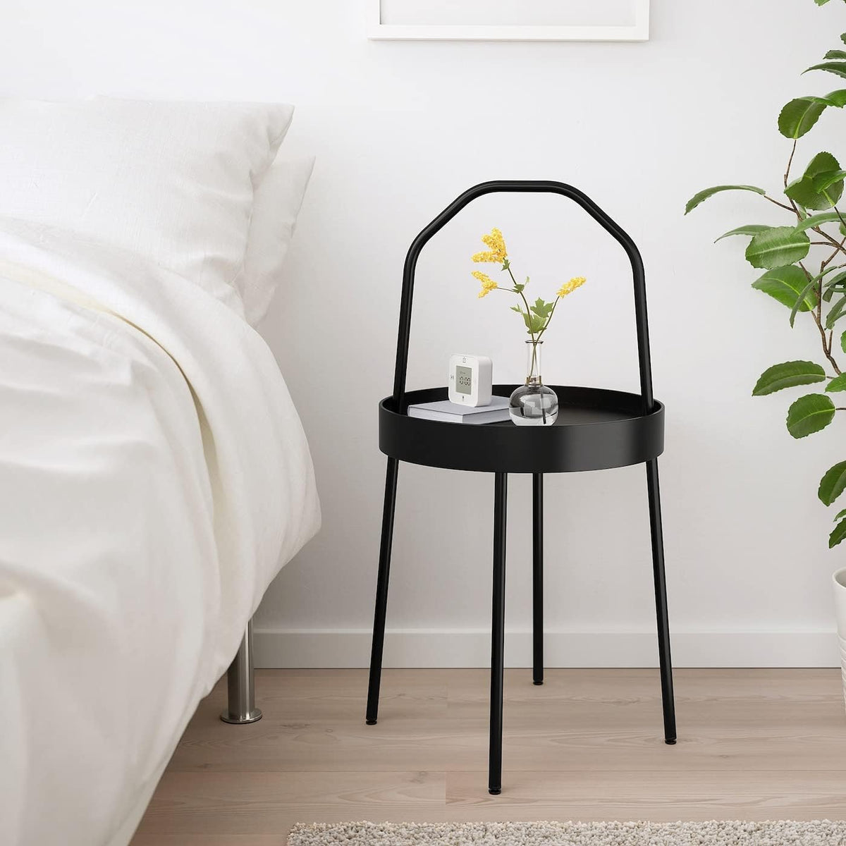 MESA REDONDA CON SOPORTE NEGRO