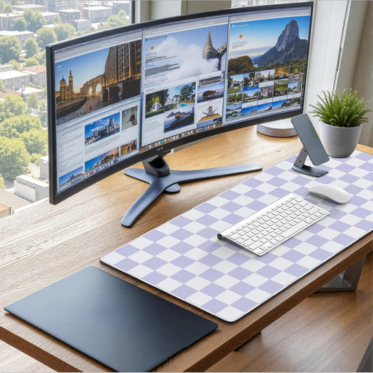 MOUSEPAD XXL CUADROS LILA