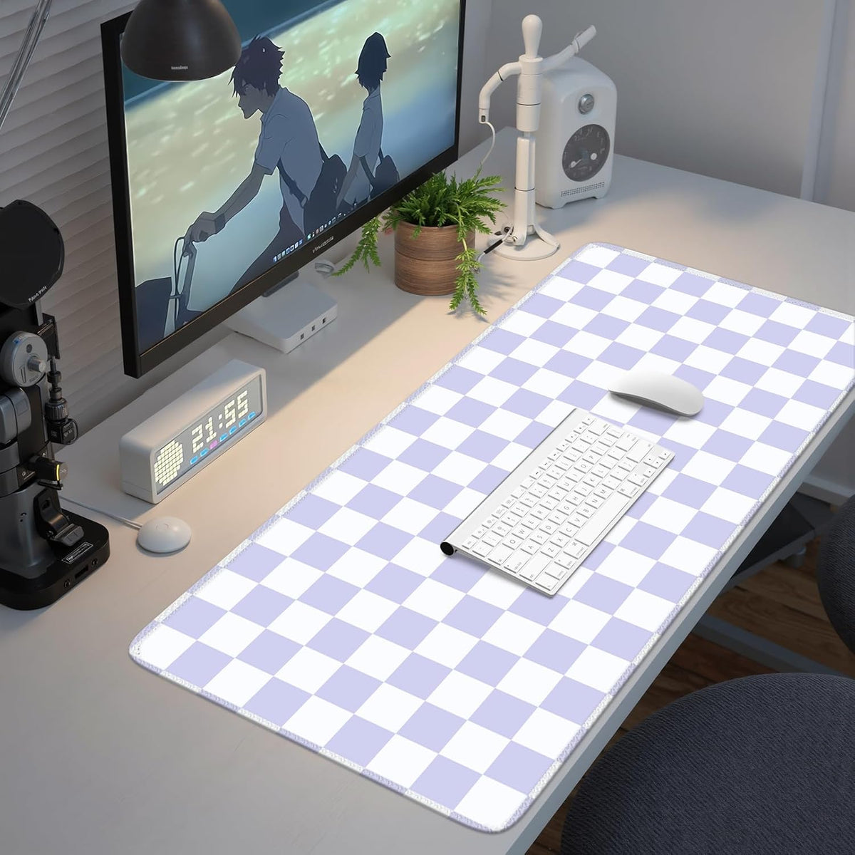MOUSEPAD XXL CUADROS LILA