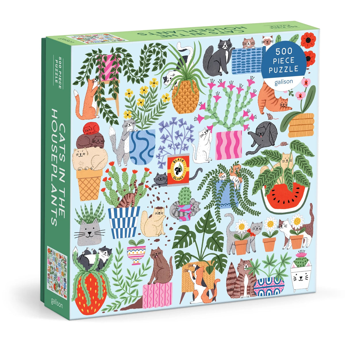 PUZZLE 500PCS CATS IN THE HOUSEPLANTS