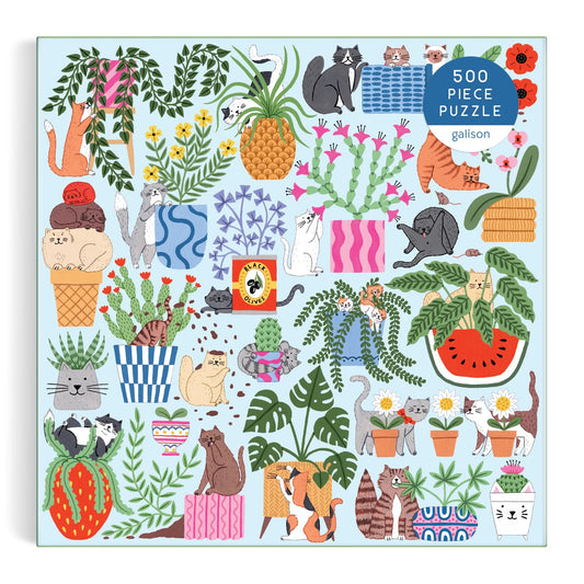 PUZZLE 500PCS CATS IN THE HOUSEPLANTS
