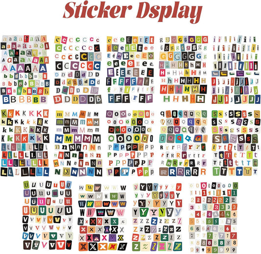 RANSOM LETTERS STICKERS