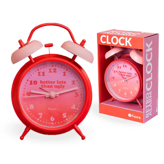 RELOJ DESPERTADOR RETRO BETTER LATE THAN UGLY