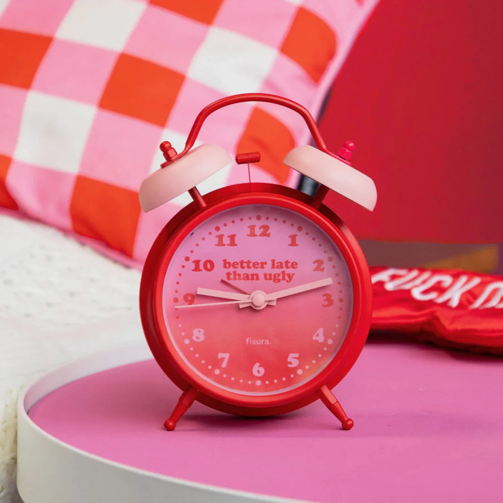RELOJ DESPERTADOR RETRO BETTER LATE THAN UGLY