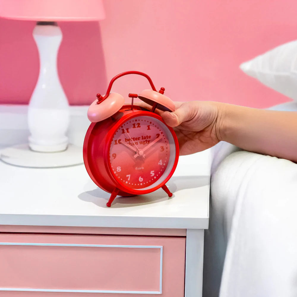 RELOJ DESPERTADOR RETRO BETTER LATE THAN UGLY